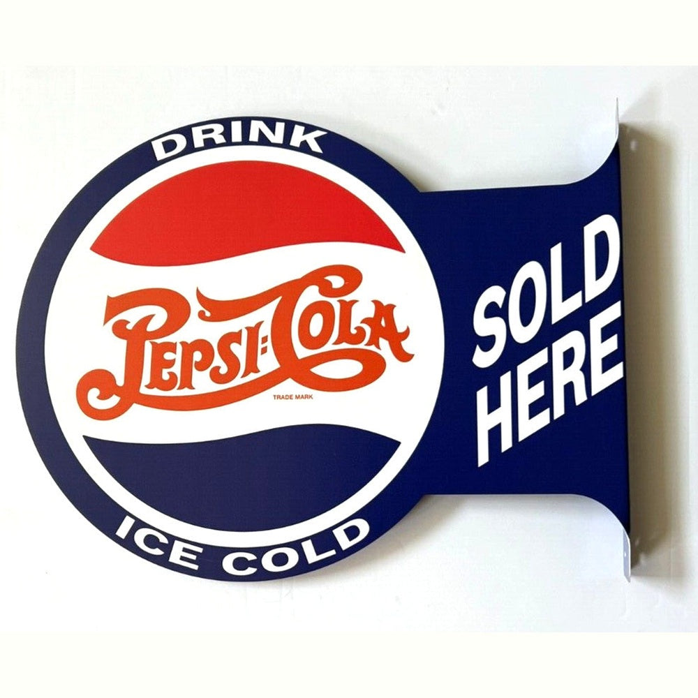 Pepsi-Cola Licensed Two-Sided Flange Sign 14" x 18" Novelty Sign New! Home & Garden:Home Décor:Plaques & Signs Style Your Walls